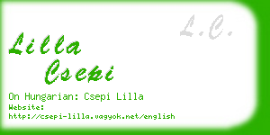 lilla csepi business card